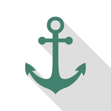 Çalar saat işareti. Veridian simgesi düz stil gölge yolu ile.