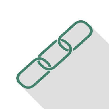 Bağlantı işaret illüstrasyon. Veridian simgesi düz stil gölge yolu ile.