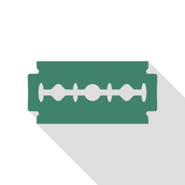 Jilet işareti. Veridian simgesi düz stil gölge yolu ile.