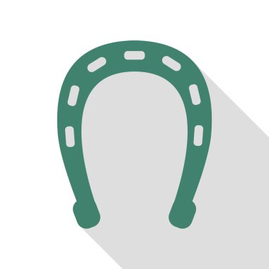 Nal işareti illüstrasyon. Veridian simgesi düz stil gölge yolu ile.