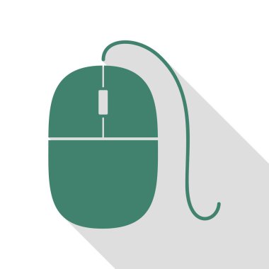 Fare işareti illüstrasyon. Veridian simgesi düz stil gölge yolu ile.