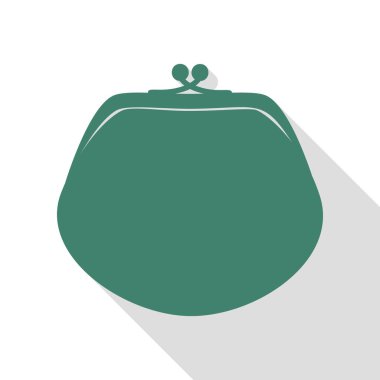 Çanta işareti illüstrasyon. Veridian simgesi düz stil gölge yolu ile.