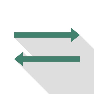 Ok basit kayıt. Veridian simgesi düz stil gölge yolu ile.