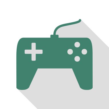 Oyun çubuğu basit kayıt. Veridian simgesi düz stil gölge yolu ile.