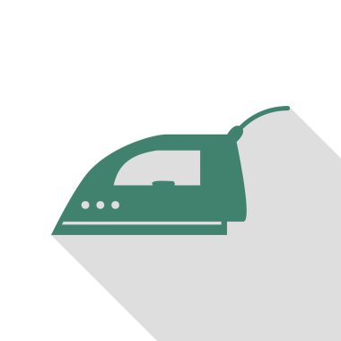 Demir işareti yumuşatma. Veridian simgesi düz stil gölge yolu ile.