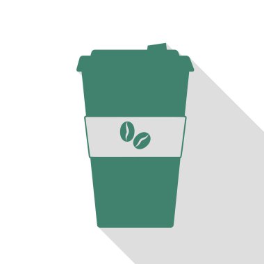 TV mikrofon işaret illüstrasyon. Veridian simgesi düz stil gölge yolu ile.