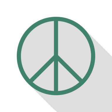 Barış işareti illüstrasyon. Veridian simgesi düz stil gölge yolu ile.