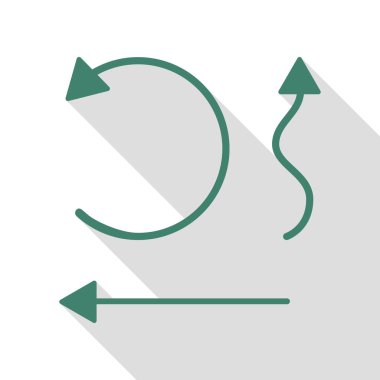 Basit arayüzü okları Veridian simgesine düz stil gölge yolu ile ayarla.