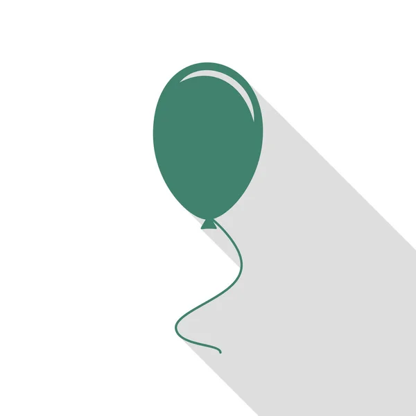 Ilustração sinal de balão. Ícone veridiano com caminho de sombra de estilo plano . —  Vetores de Stock