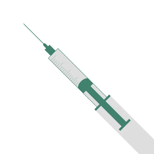 Sprutan tecken illustration. Veridian ikonen med platt stil skugga sökväg. — Stock vektor