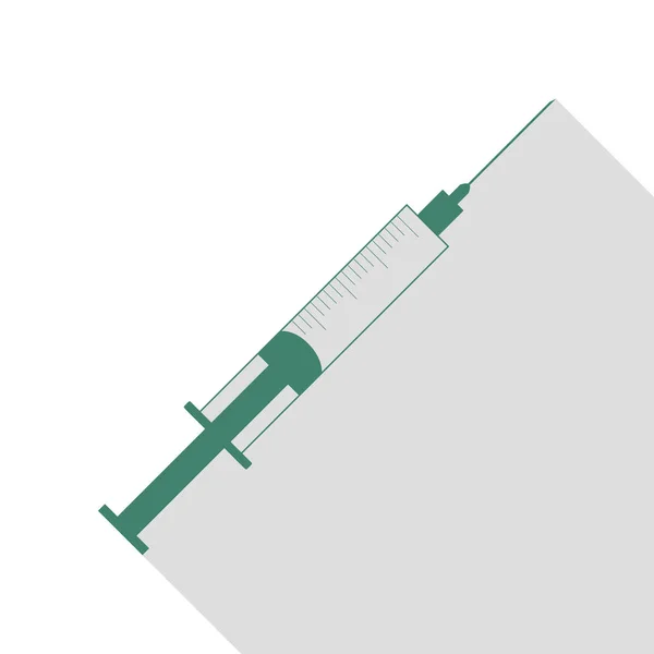 Sprutan tecken illustration. Veridian ikonen med platt stil skugga sökväg. — Stock vektor