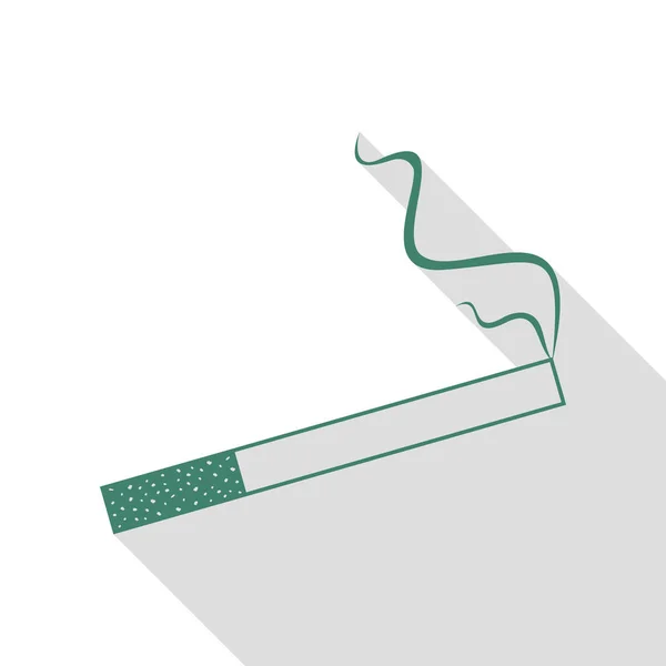 Rauch-Symbol ideal für jeden Einsatz. Veridiansymbol mit flachem Schattenpfad. — Stockvektor