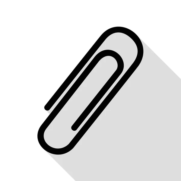 Illustration du panneau clip. Icône noire avec chemin d'ombre de style plat . — Image vectorielle