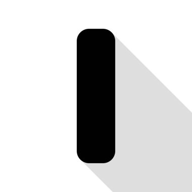 Ben işaret şablon öğesi tasarım mektup. Düz stil gölge yolu ile siyah simgesi.