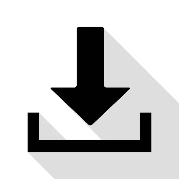 Télécharger illustration de signe. Icône noire avec chemin d'ombre de style plat . — Image vectorielle
