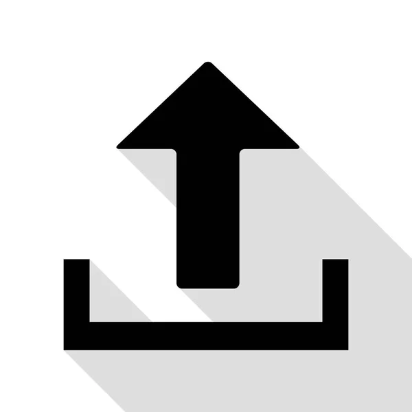 Nahrajte obrázek znamení. Černá ikona s ploché styl stínu cestou. — Stockový vektor
