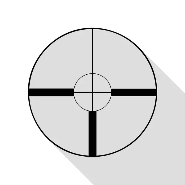 Pohled znamení ilustrace. Černá ikona s ploché styl stínu cestou. — Stockový vektor