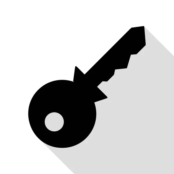 Illustration des signes clés. Icône noire avec chemin d'ombre de style plat . — Image vectorielle