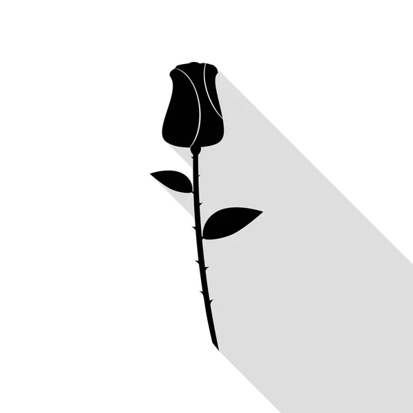 Ilustração de Rose Signal. Ícone preto com estilo plano caminho de sombra . — Vetor de Stock