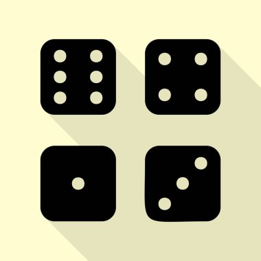 Şeytanlar kemikler, dişler imzala. Düz stil gölge yoluyla krem arka plan üzerinde siyah simgesi.