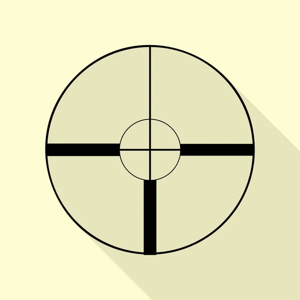 Schautafel. schwarzes Symbol mit flachem Schattenpfad auf cremefarbenem Hintergrund. — Stockvektor