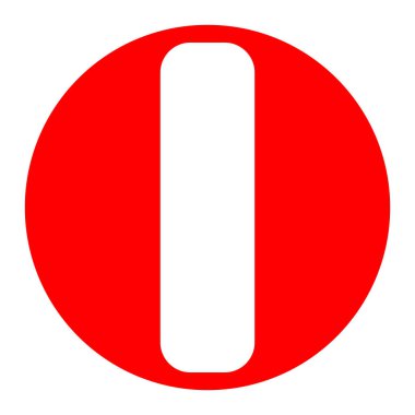 Ben işaret şablon öğesi tasarım mektup. Vektör. Beyaz zemin üzerine kırmızı daire içinde beyaz simgesi. İzole.