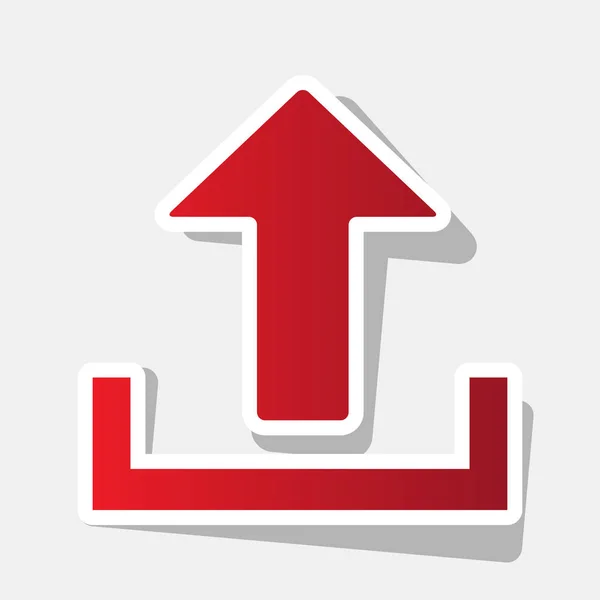 Télécharger illustration de signe. Vecteur. Icône rougeâtre nouvelle année avec trait extérieur et ombre grise sur fond gris clair . — Image vectorielle
