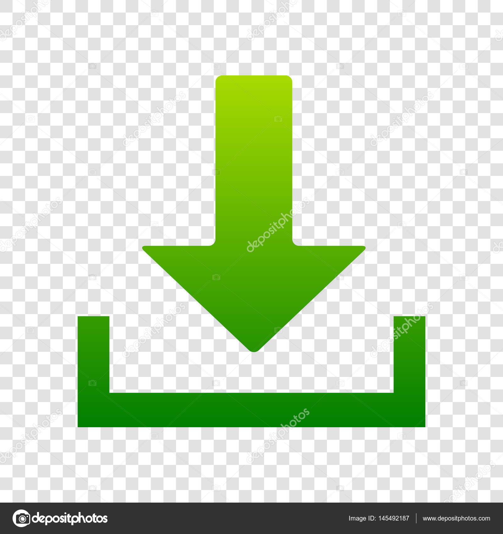 記号図をダウンロードしてください ベクトル 透明な背景に緑色のグラデーションのアイコン ストックベクター C Asmati1702 Gmail Com