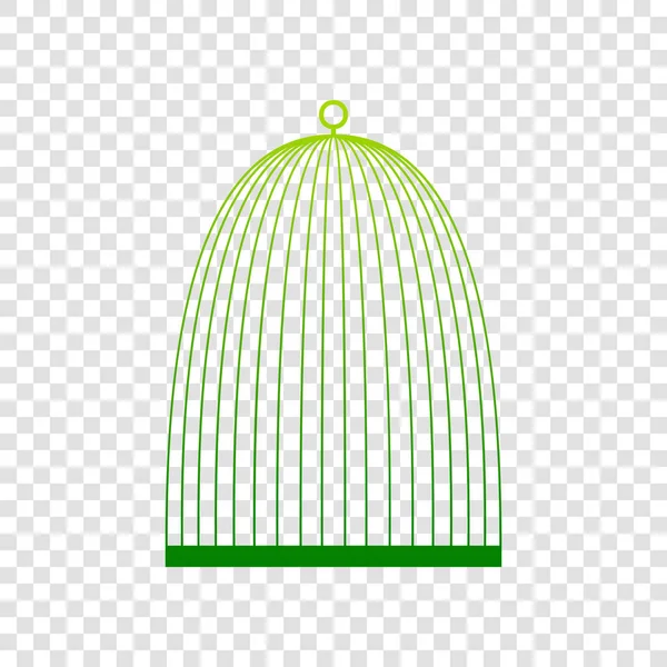 Знак пташиної клітки. Вектор. Піктограма зеленого градієнта на прозорому фоні . — стоковий вектор
