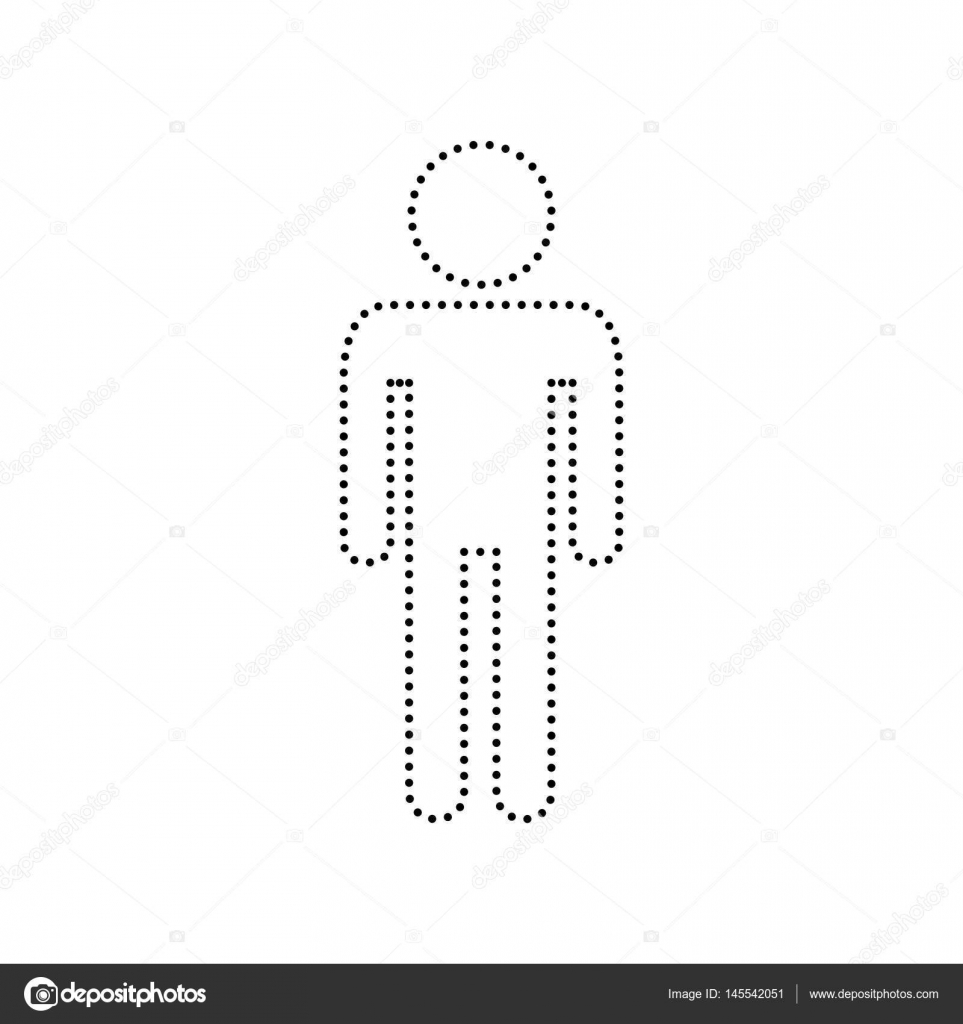 Man Sign Illustration Vector Black Dotted Icon On White Background Isolated Stock Vector C Asmati1702 Gmail Com