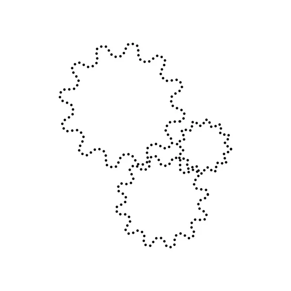 Налаштування знаку ілюстрації. Вектор. Чорна плямиста піктограма на білому тлі. Ізольовані . — стоковий вектор