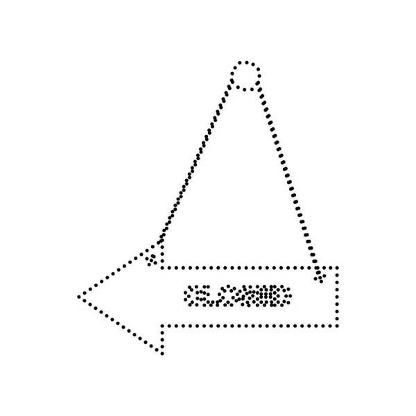 Ілюстрація закритих знаків. Вектор. Чорна плямиста піктограма на білому тлі. Ізольовані . — стоковий вектор