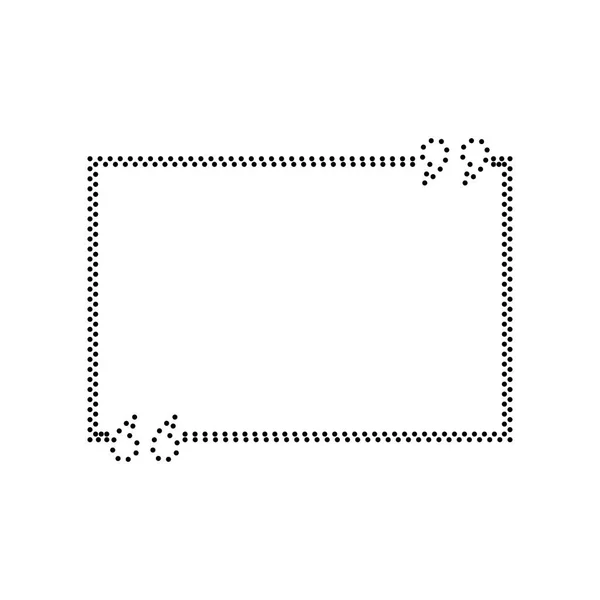 Signo de texto. Vector. Icono de puntos negros sobre fondo blanco. Aislado . — Vector de stock