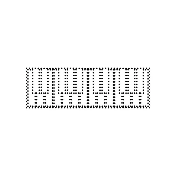 Letrero de teclado de piano. Vector. Icono de puntos negros sobre fondo blanco. Aislado . — Vector de stock