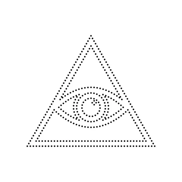 Alla ser Eye Pyramid symbol. Frimurare och andlig. Vektor. — Stock vektor