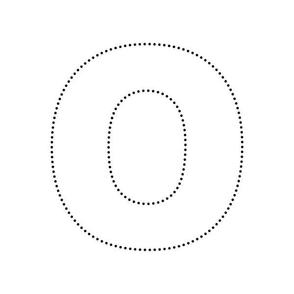 字母 O 标志设计模板元素。矢量。黑色虚线的图标 — 图库矢量图片