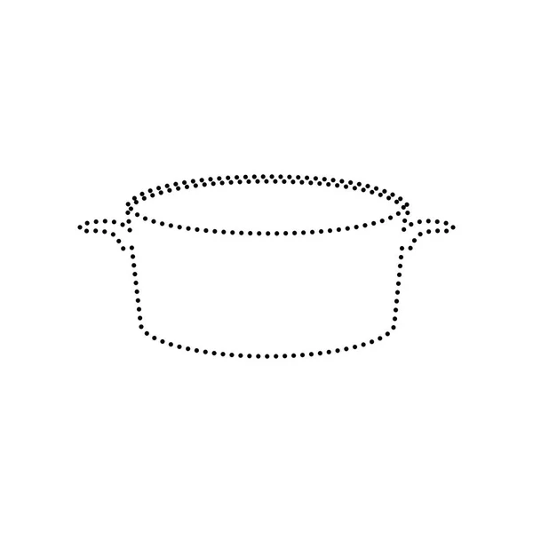 Панорама. Вектор. Чорна плямиста піктограма на білому тлі. ізольовані — стоковий вектор