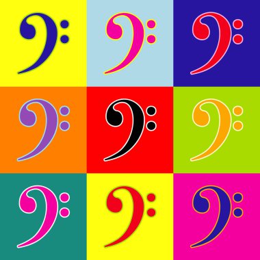 Küp işareti illüstrasyon. Vektör. Popüler sanat tarzı renkli simgeler ile 3 renk ayarla.