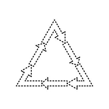 Plastik geri dönüşüm Pvc 3, plastik geri dönüşüm kodu Pvc 3 sembolü. Vektör. Beyaz arka planda siyah kesik simgesi. İzole.