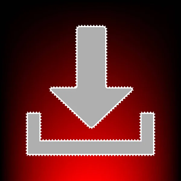 Download teken illustratie. Postzegel of oude foto stijl op de gradient achtergrond zwart-rood. — Stockvector