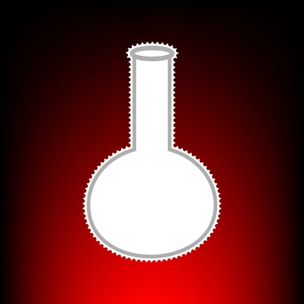 Rør. Laboratorieglasstegn. Postage-stempel eller gammel bildestil i rød-svart gradient bakgrunn . – stockvektor