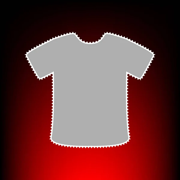 Señal de camiseta. Sello postal o estilo fotográfico antiguo sobre fondo degradado rojo-negro . — Vector de stock