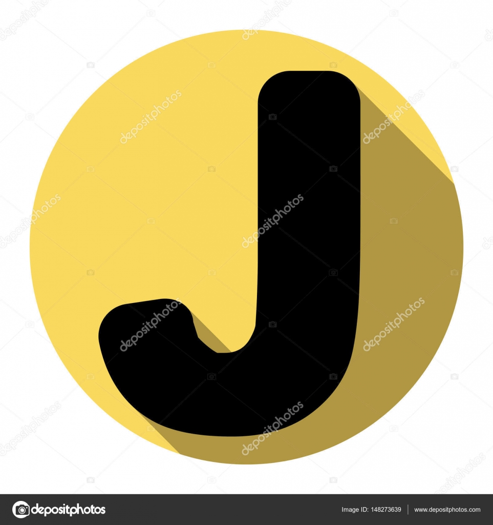 Letter J sign design template element. Vector. Flat black icon with