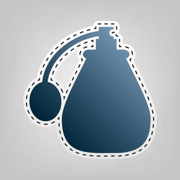 Vektor schwarzes Parfüm Icon Set. Parfüm-Ikone Objekt, Parfüm-Ikone Bild. Vektor. blaues Symbol mit Umriss zum Ausschneiden auf grauem Hintergrund. — Stockvektor