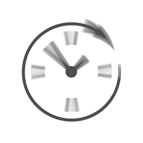 Service en ondersteuning voor klanten de klok rond en 24 uur. Vector. Grijs pictogram shaked op witte achtergrond. — Stockvector