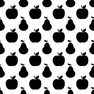 Meyve seamless modeli simgesi arka plan. Baskı ve kağıt ambalaj Tekstil için arka plan. Vektör çizim.