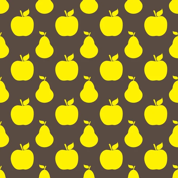 Früchte nahtlose Muster-Symbol Hintergrund. Hintergrund für Textildruck und Packpapier. Vektorillustration. — Stockvektor
