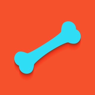 Kemik işareti illüstrasyon. Vektör. Flamingo arka plan üzerinde aşağı attınız yumuşak gölgeli mavi kutsal kişilerin resmi.