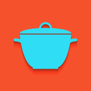 Tencere basit kayıt. Vektör. Flamingo arka plan üzerinde aşağı attınız yumuşak gölgeli mavi kutsal kişilerin resmi.