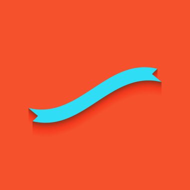 Afiş şerit işareti. Vektör. Flamingo arka plan üzerinde aşağı attınız yumuşak gölgeli mavi kutsal kişilerin resmi.